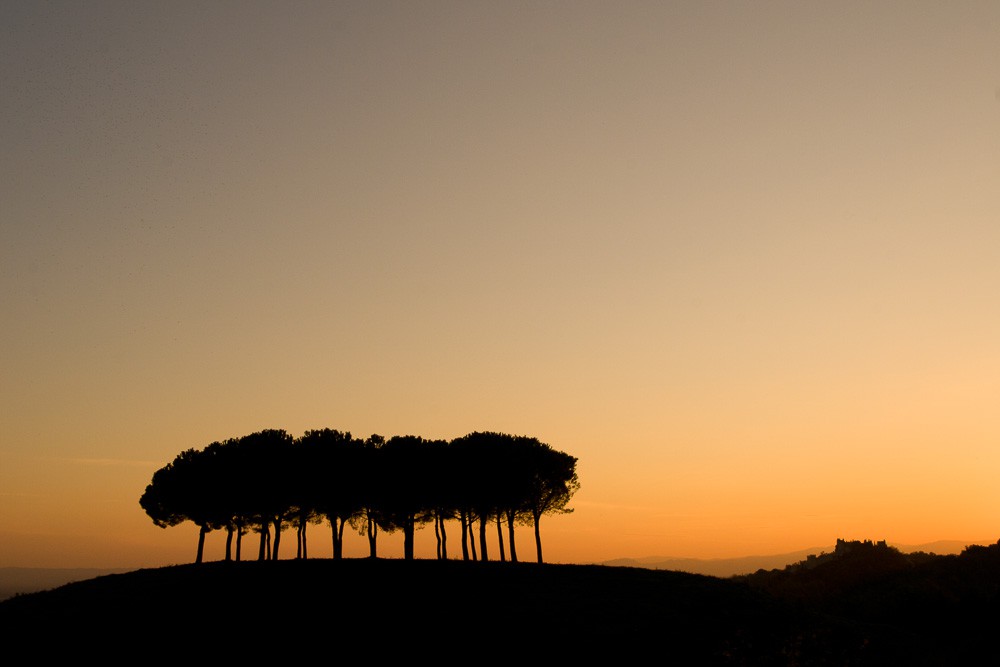 Sunset over the Marostica castle